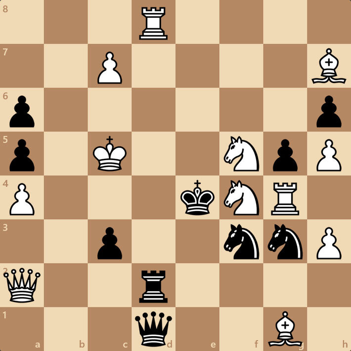 Белые ставят мат в 1 ход черным