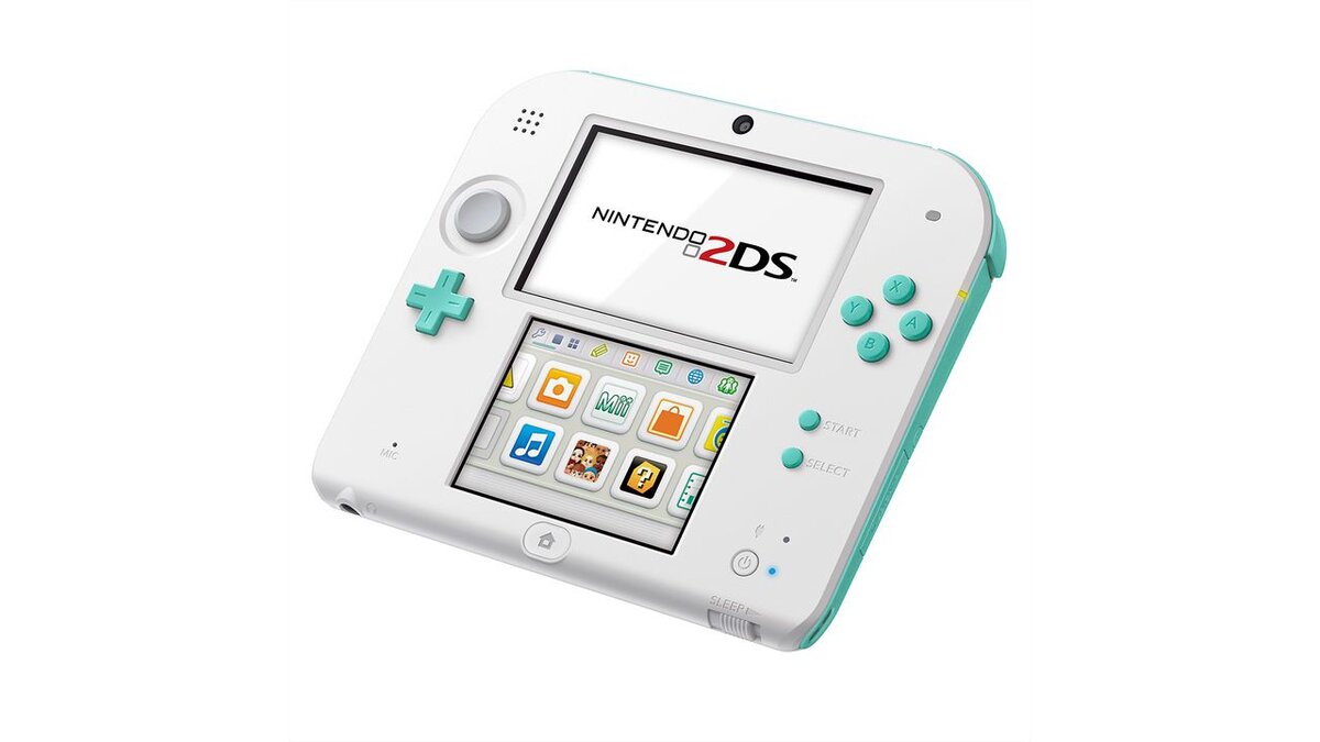 Nintendo 2DS (особый дизайн для детей, чтобы нельзя было так просто сломать)