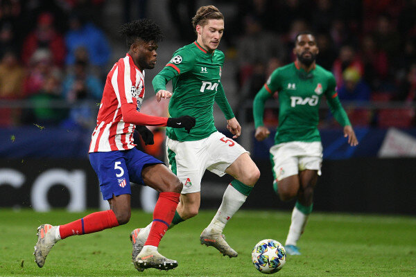 Миранчук в гостевом матче с "Атлетико" Мадрид (2:0), ЛЧ-2019/20