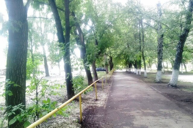 по дворам на пути к поликлинике плотно стояли гаражи