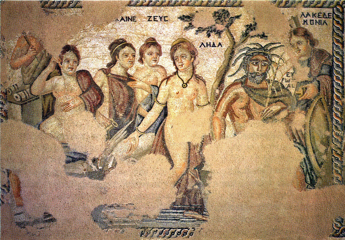 Купание Леды.
Дом Эона.
Середина IV в. н. э.
Кипр. Источник: http://ancientrome.ru/art/artwork/img.htm?id=2939