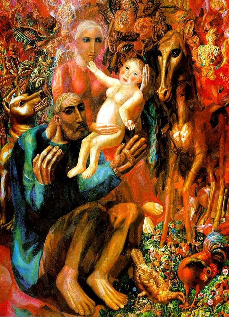 Павел Филонов. Крестьянская семья. Святое семейство.