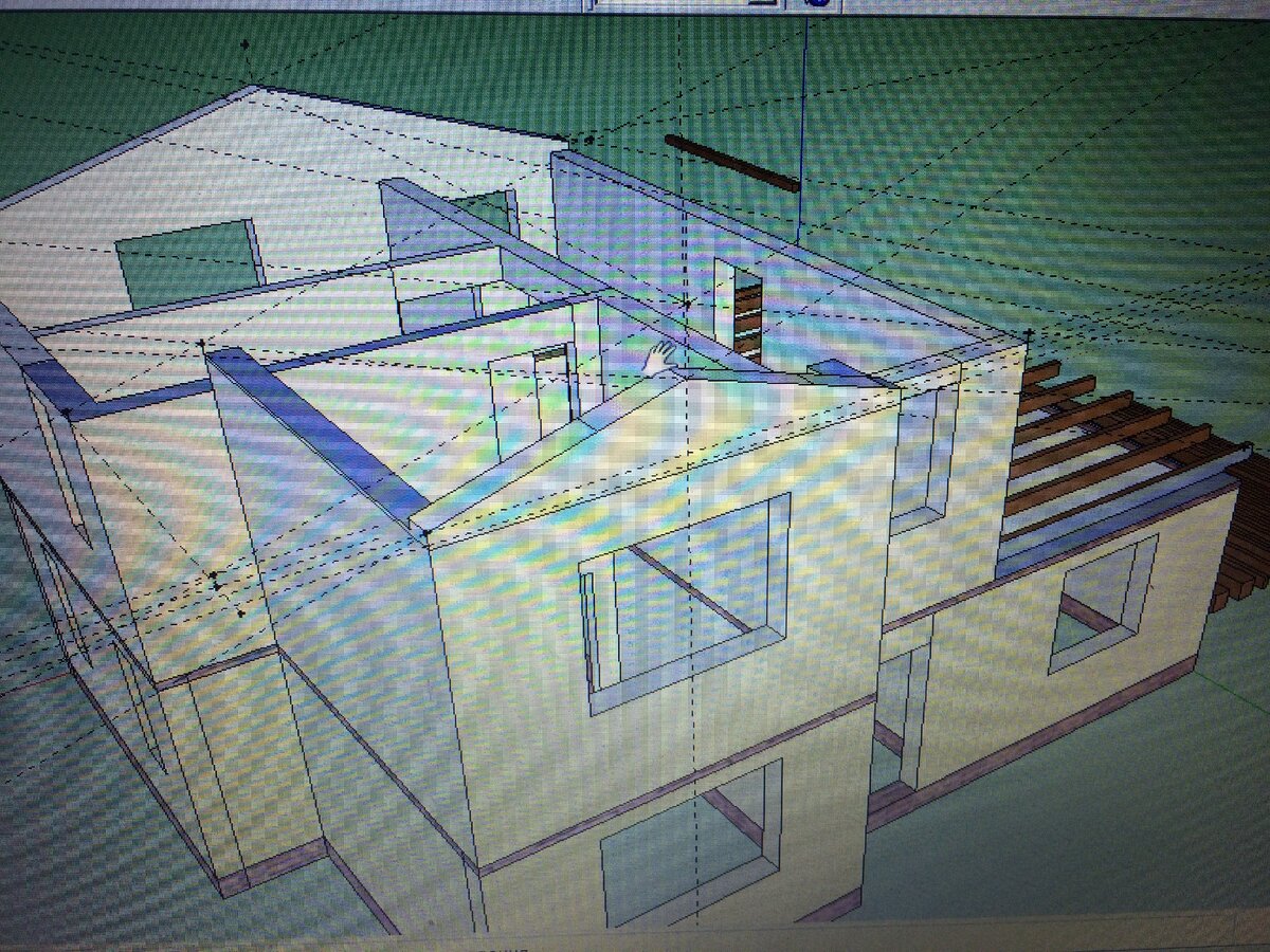 проект крыши в Sketch Up