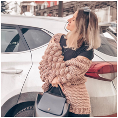 Бомбер спицами