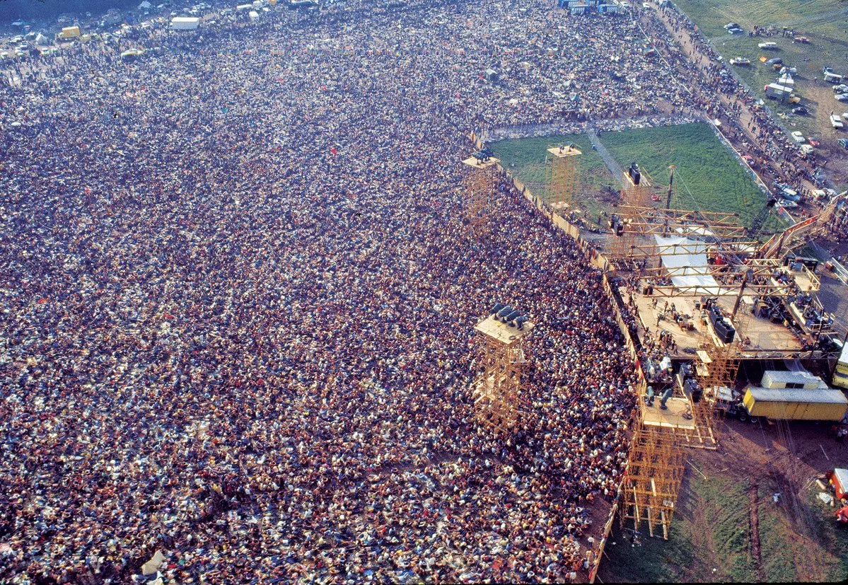 "Woodstock" с вертолета