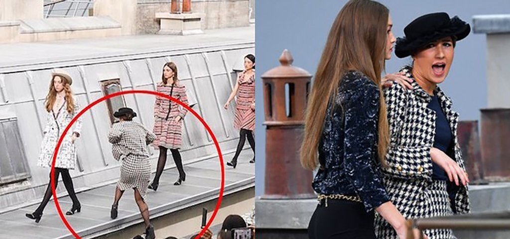 Мари Бенолиэль на показк Chanel . Фото взято из Яндекс Поиск. 