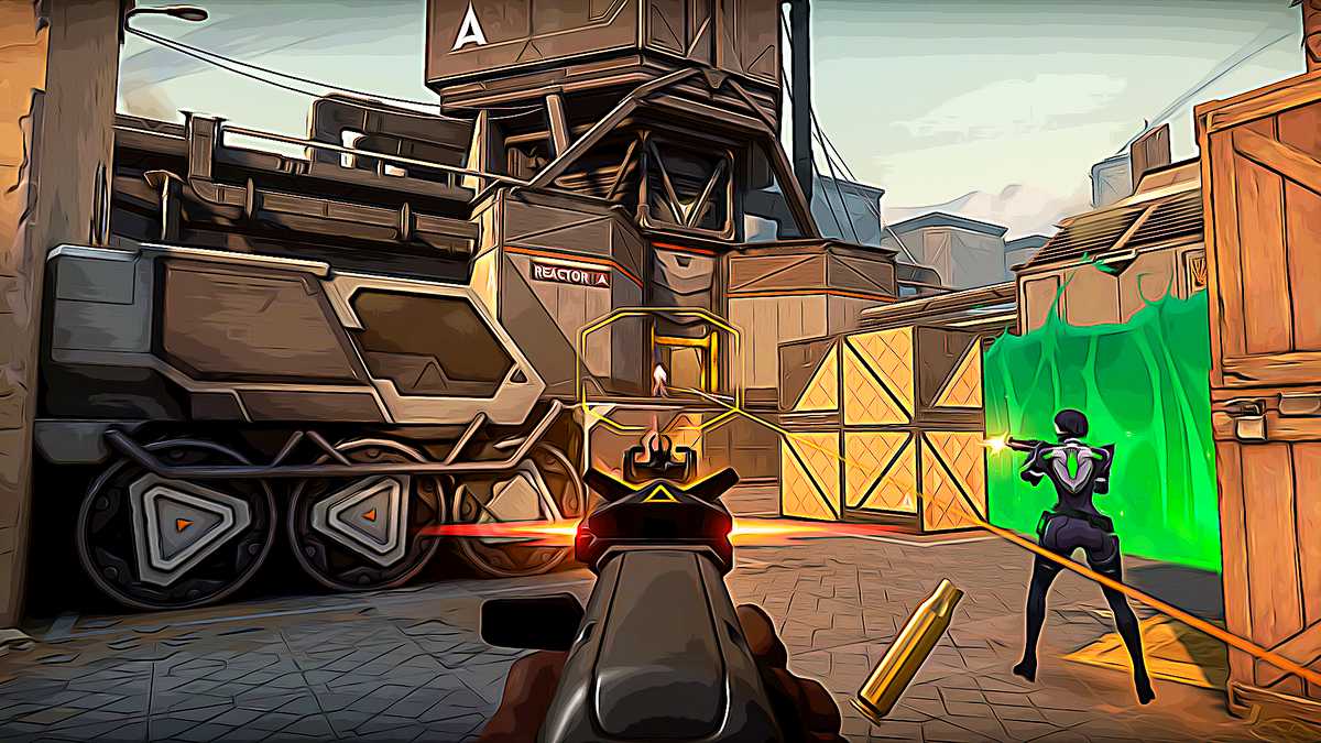 Valorant. Атака точки А на карте Bind. 