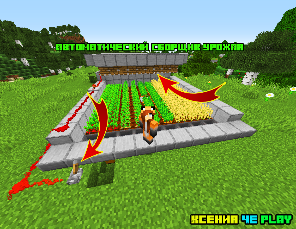 Автоматический сборщик урожая в Майнкрафт: собираем морковь, свёклу ...