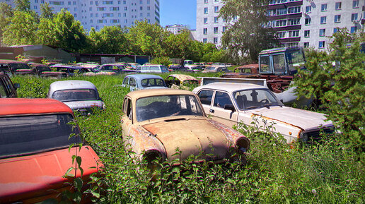 Двести уникальных машин на стоянке в Москве — кто их здесь оставил? #тачказарубль #ДорогоБогато