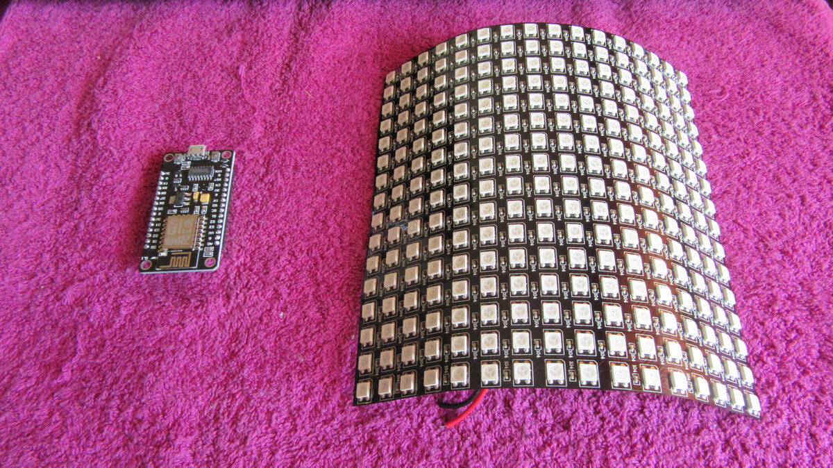 Микроконтроллер и светодиодная матрица 16х16
