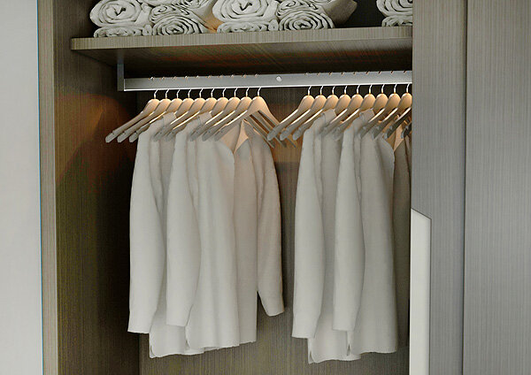 Прямоугольная штанга E-VOGUE с подсветкой