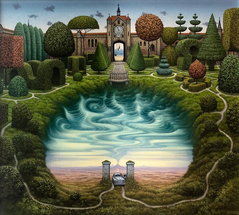 Источник: artchive.ru. Яцек Йерка  «Тайный сад» (2000), 65×73 см