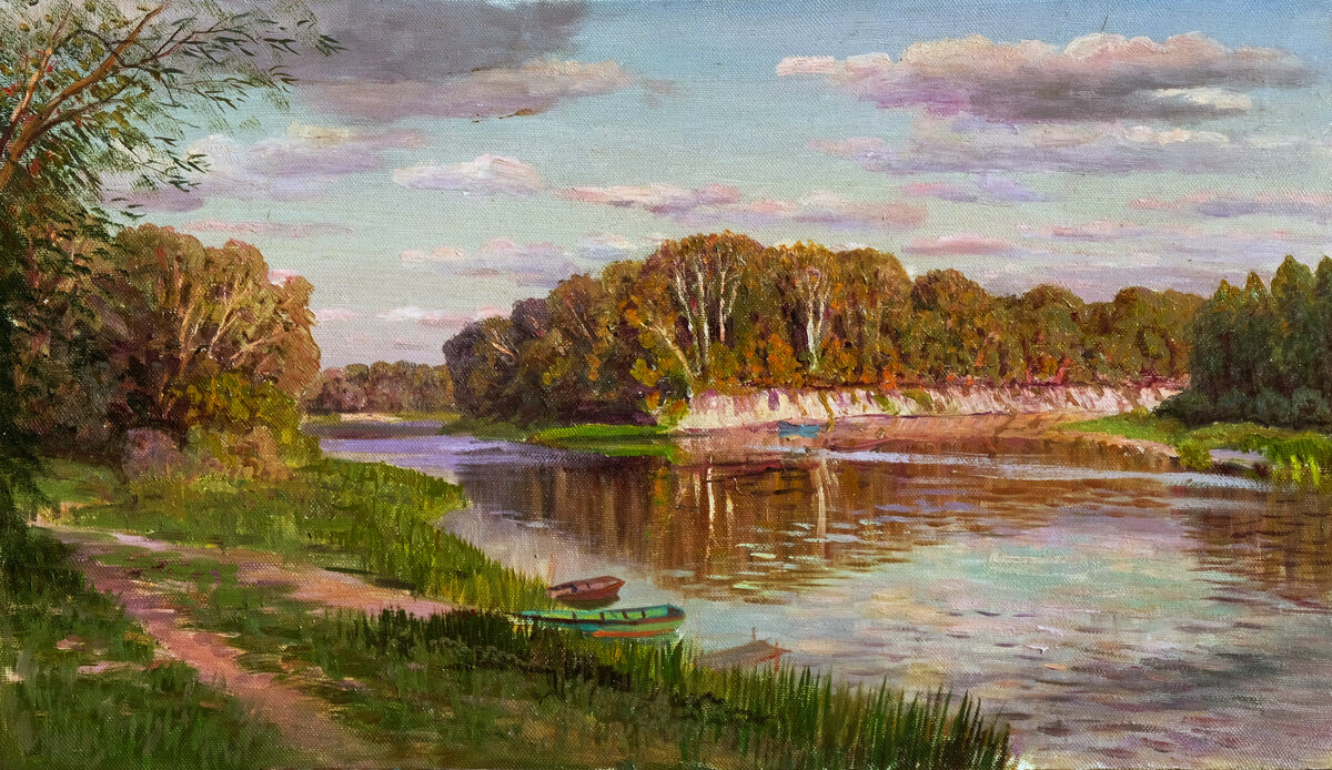 Вечер на Мигулянке 70х40 художник Сергей Ковалёв