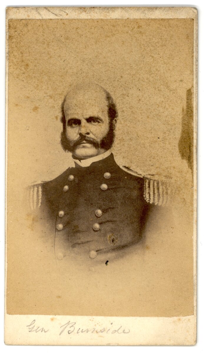 Генерал майор армии Конфедерации Эмброуз Эверетт Бернсайд. 