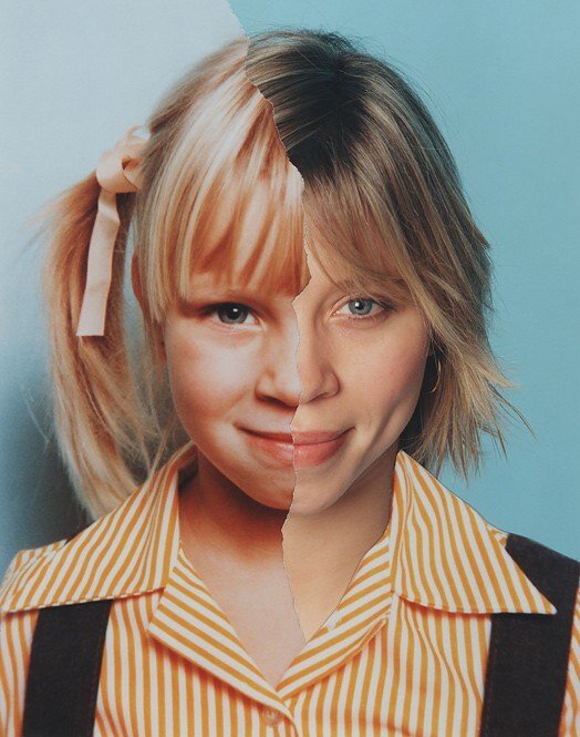 Лорна, 7 лет (1983 г.) и 25 лет (2001 г.) 