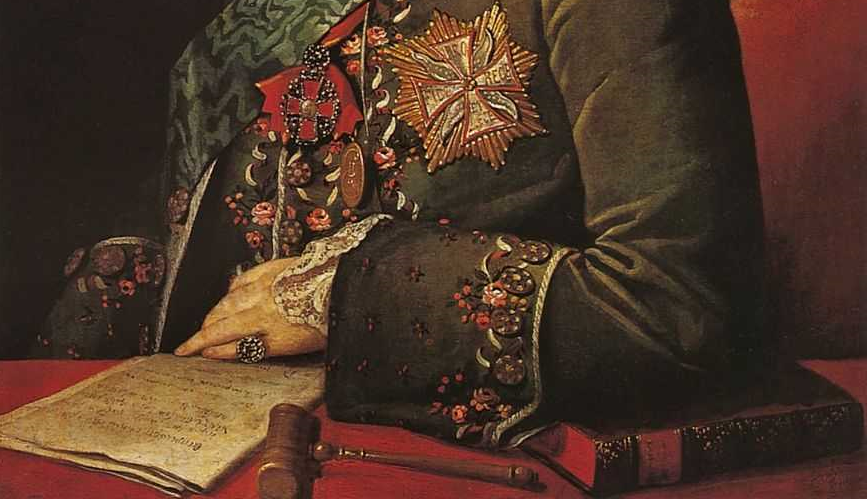 Деталь портрета Александра Вяземского, Карл-Людвиг Христинек, 1768. (сс) Wikimedia Commons