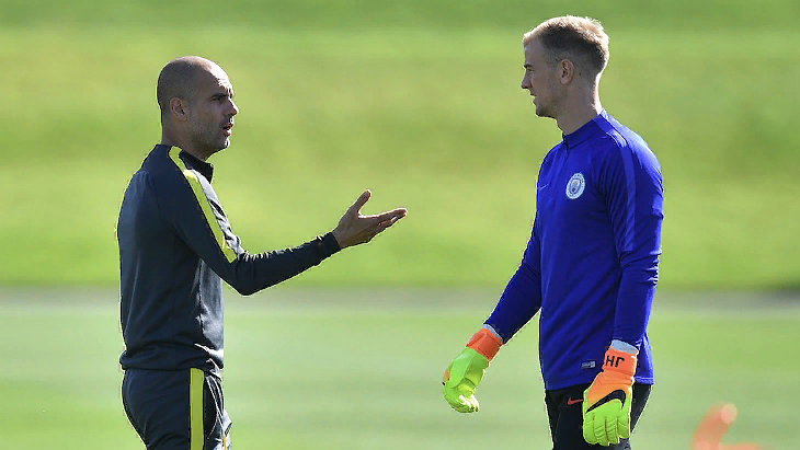 Пеп Гвардиола и Джо Харт