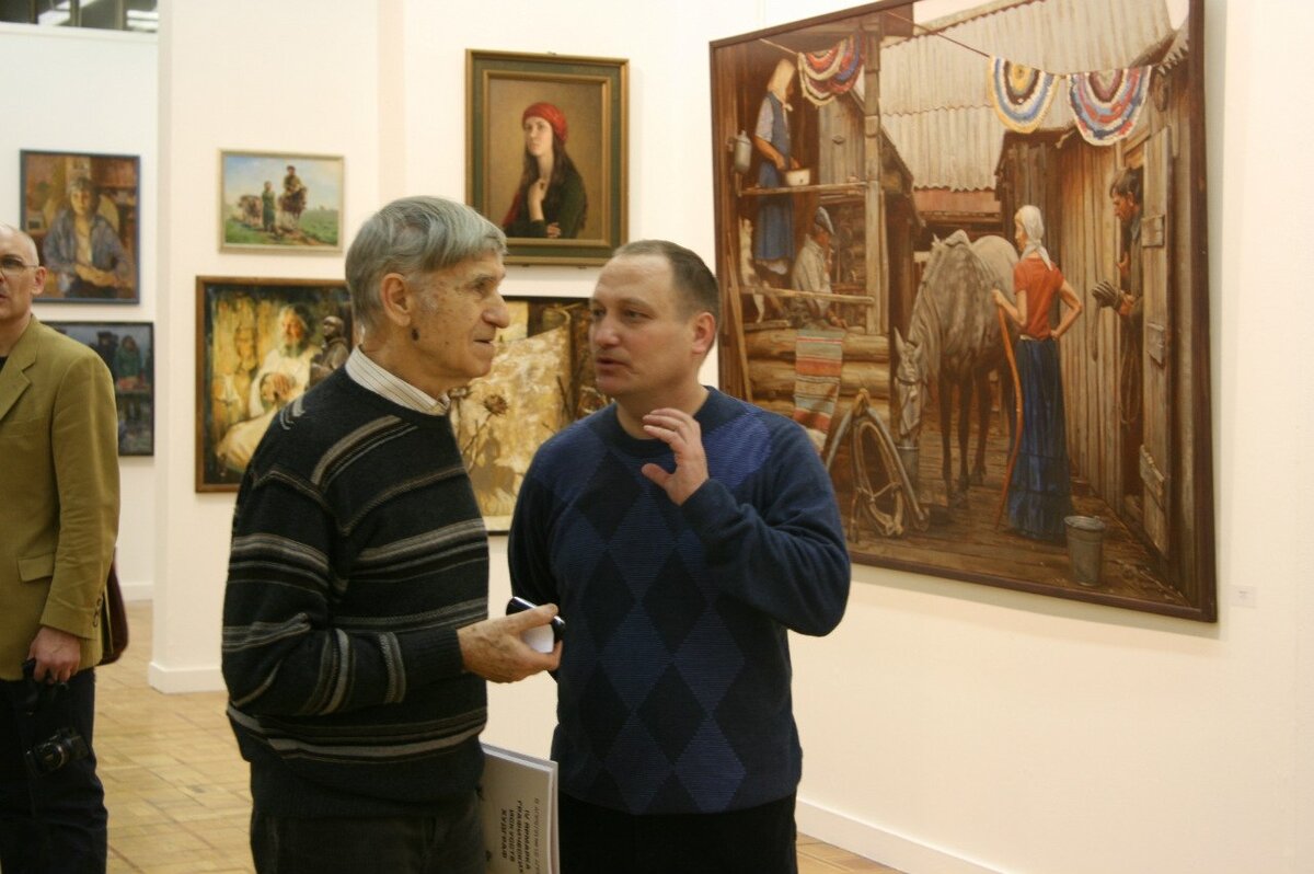 на выставке подошел Дмитрий Дмитриевич Жилинский и поздравил художника с очень хорошей композицией, 