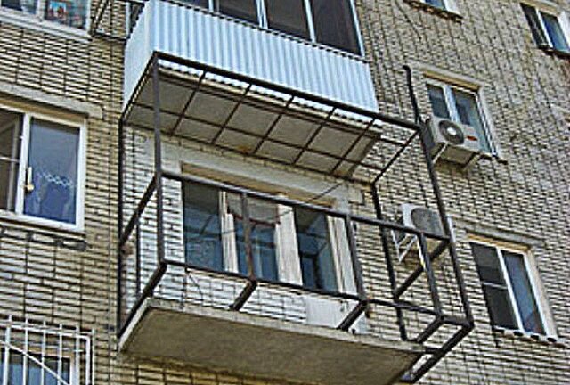 Балкон без остекления в хрущевке