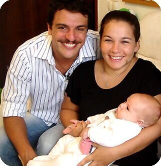 Родриго Ломбарди, жена Бетти и сын Рафаэль