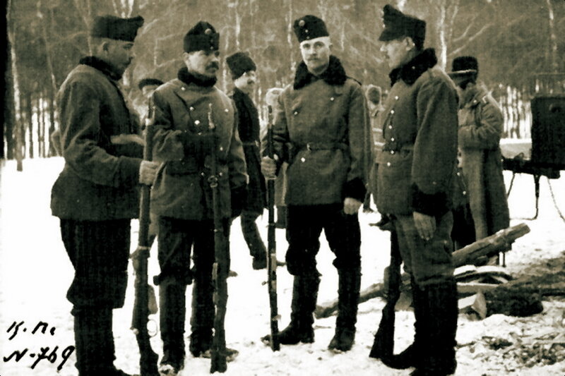 Группа добровольно сдавшихся венгерских гусар, 1915–1916 гг.
