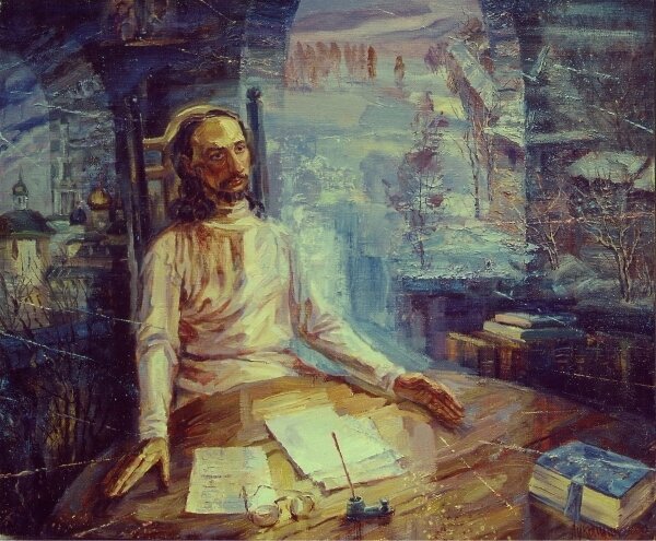 Флоренский за столом.