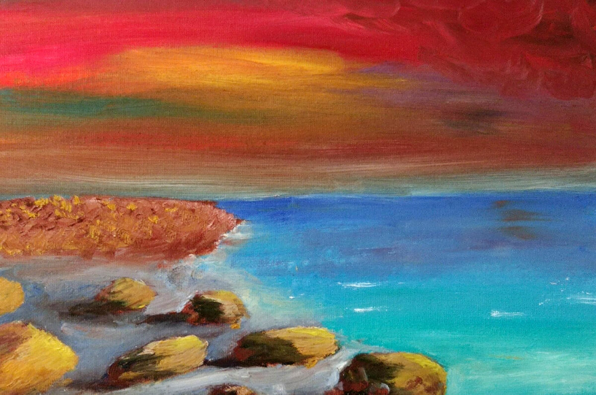 В тот вечер я немного отвлеклась от акварели, погрузившись в магию масла...