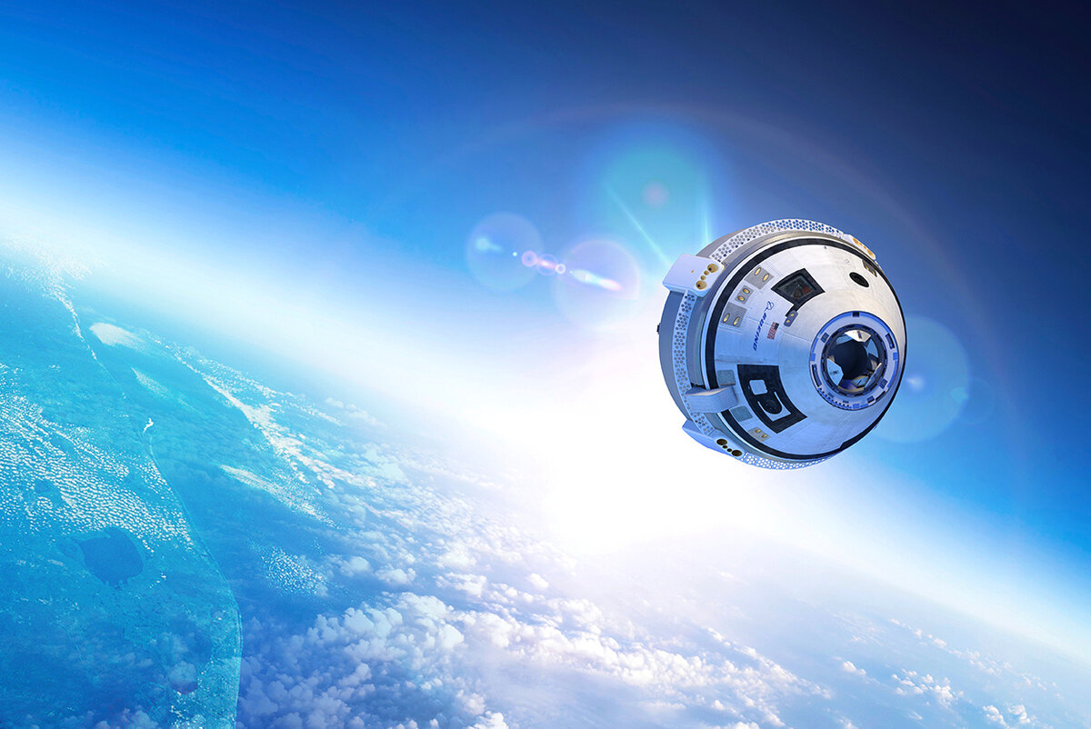 Корабль Boeing Starliner, изображение от Spaceflightnow