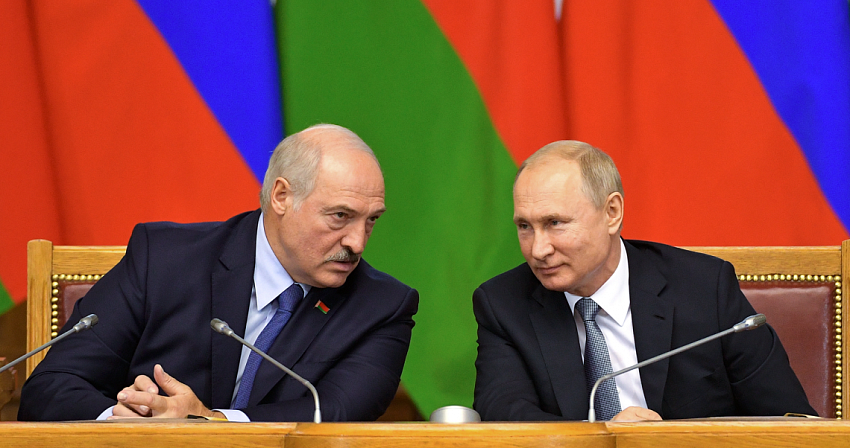 Президенты Беларуси и России Александр Лукашенко и Владимир Путин. Фото: lenta.ru