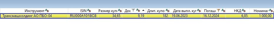 скриншот из терминала Quik