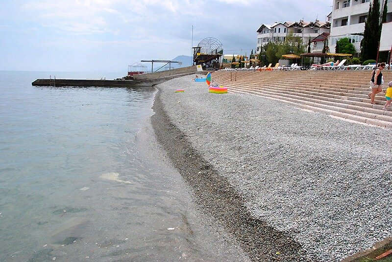 пляж кооператива Дельфин в Алуште