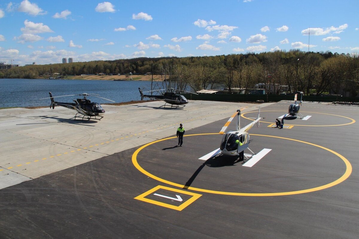 Разметка вертолетной площадки