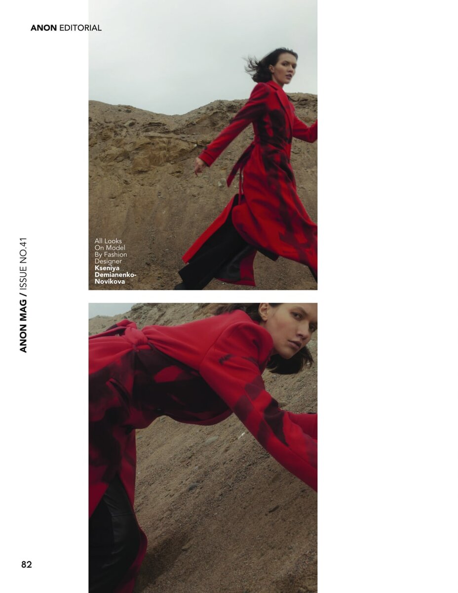 Кампейн коллекции "Снежные розы" дизайнера Ксении Новиковой, Anon Fashion Magazine