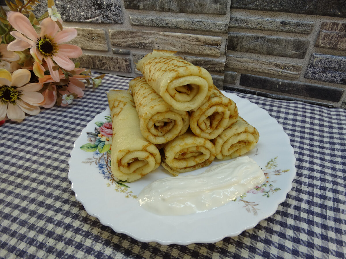 Яблочные блины на молоке