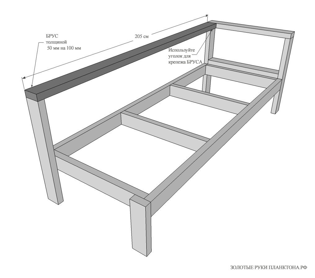 Диван из бруса своими руками