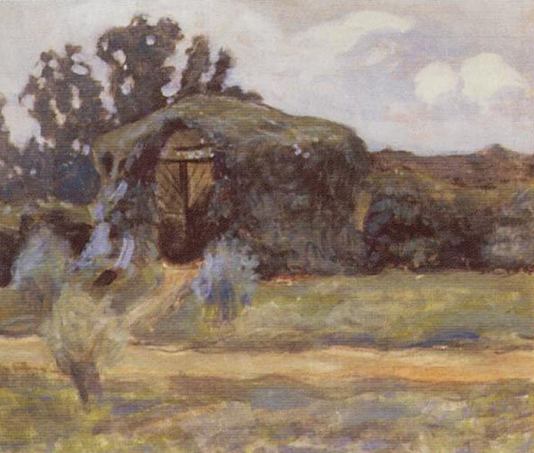 Фотография картины В.Э. Борисова-Мусатова "Беседка в Зубриловке" (из свободных источников)