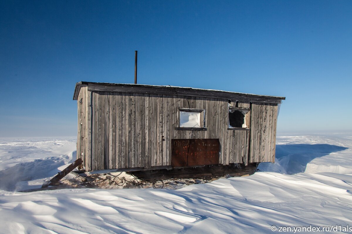 В замерзшей тундре на берегу моря наткнулись на заброшенный дом с трактором, пилорамой и краном. Читатель узнал это…