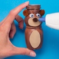 После полного высыхания, наклееваем либо клеем моментом, либо горячем клеем части тела (глаза, мордочка, ушки, шляпки и тд.)