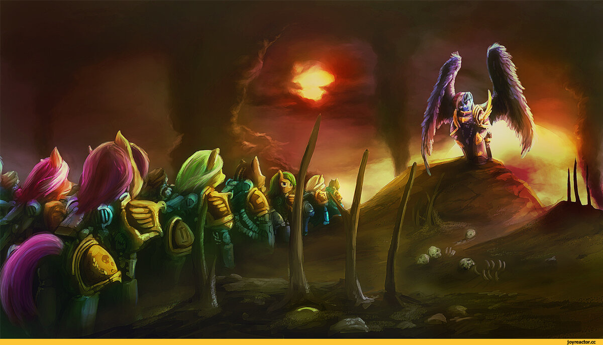 Пони на ближнем плане уже дослужился до Имперского Лаврового Венка