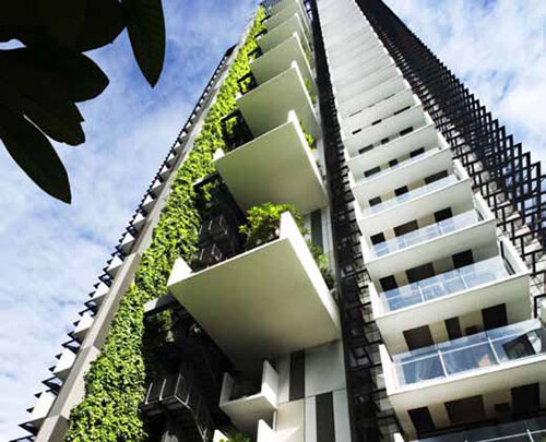 Озеленение здания Newton Suites (Сингапур)