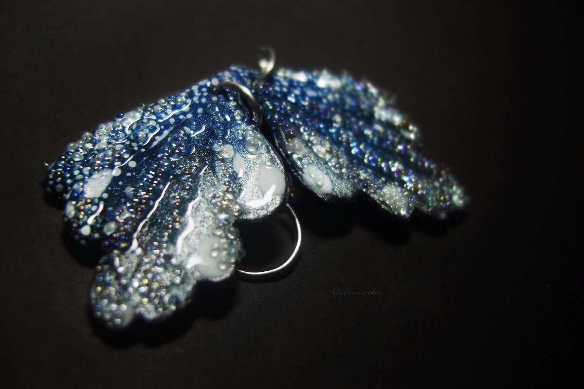 Серьги "Крылышки Атлуа, феи мятежных северных ветров"