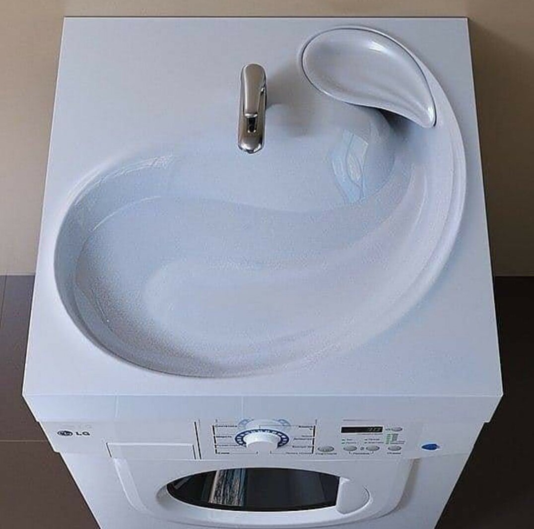 Прибор для самых экономных: моем руки, той же водой стираем 😁