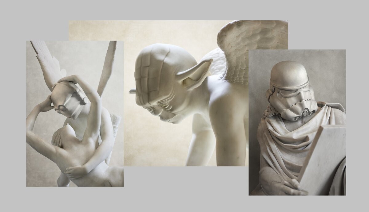 Коллаж из работ Дёрдена