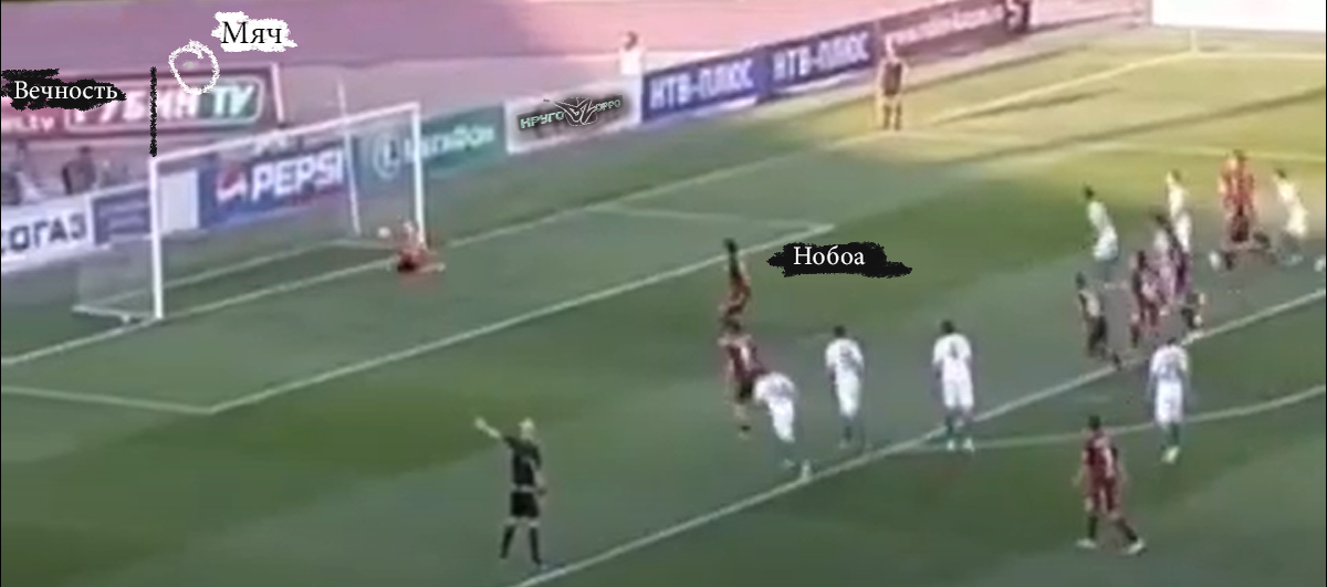 Кадр из трансляции матча "Рубин" - "Краснодар" с комментариями автора