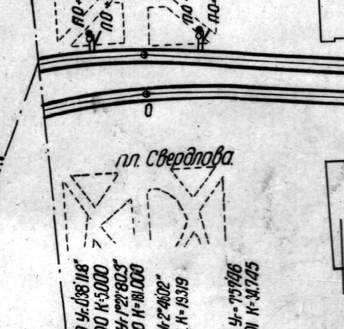 На старых планах нулевой пикет выглядит очень просто.