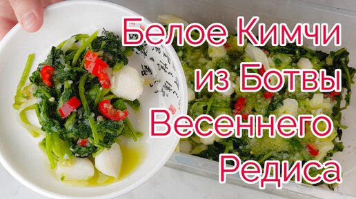 Корейское Белое Кимчи из Ботвы Весеннего Редиса Рецепт