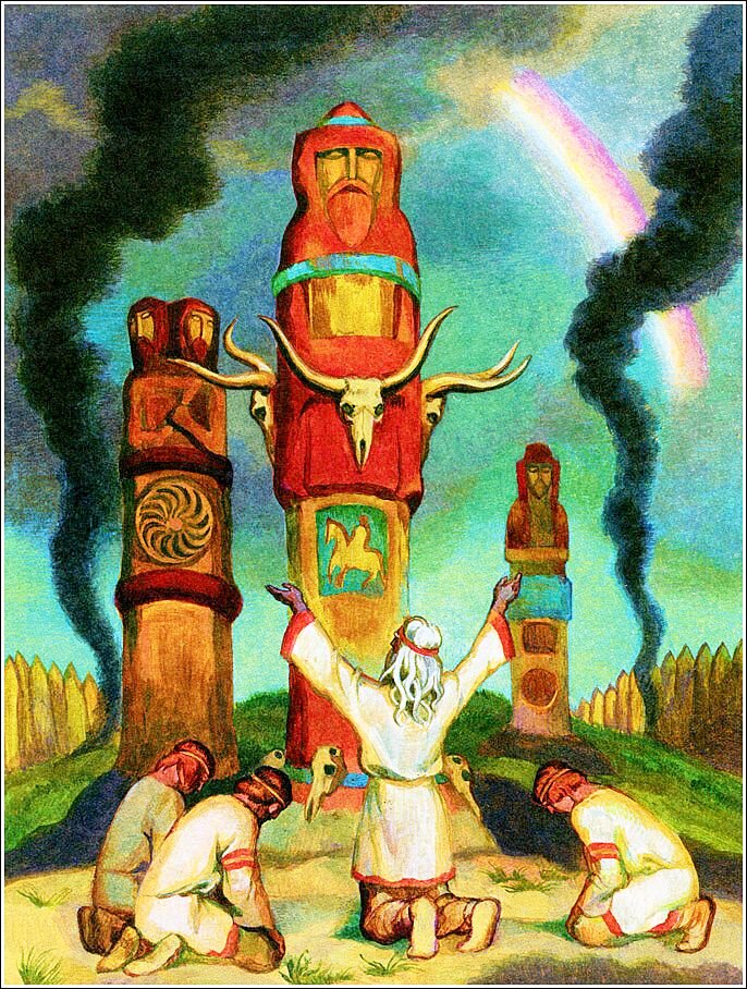 Капища древних славян. Картинка свободный доступ интернета.