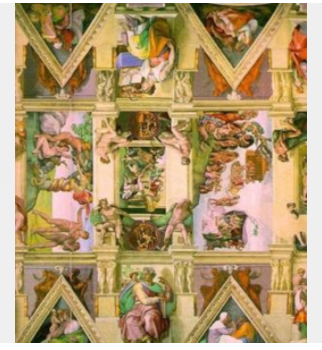 Фрагменты потолка Сикстинской капеллы.