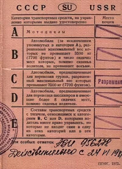 У всех, кто получал права в школе, была такая запись (фото найдено в интернете)