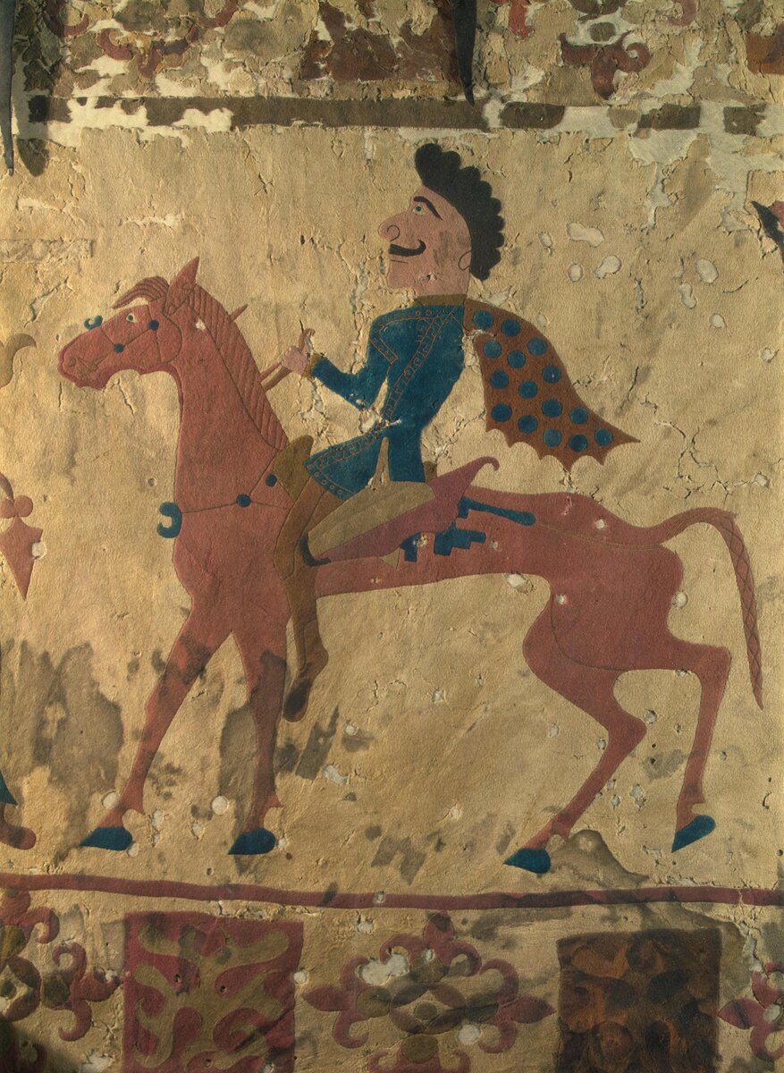 Скифский всадник на персидской фреске. Выглядит, как истинный азербайджанец! И усы на месте))